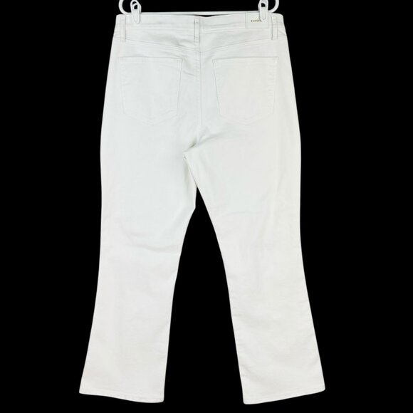 Express Women's Distressed 90s Boot Stretch White Jeans Size 14R High Rise NWOT - Picture 2 of 11